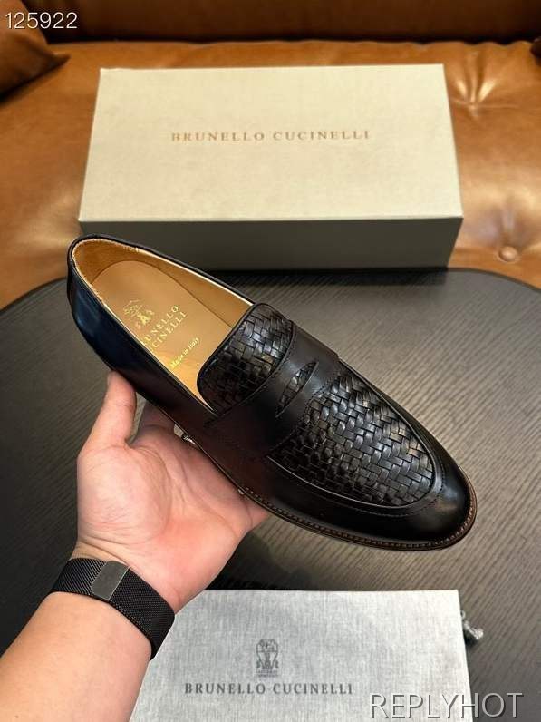 브루넬로쿠치넬리 2026 인트레치아토 페니 슈즈 구두 로퍼