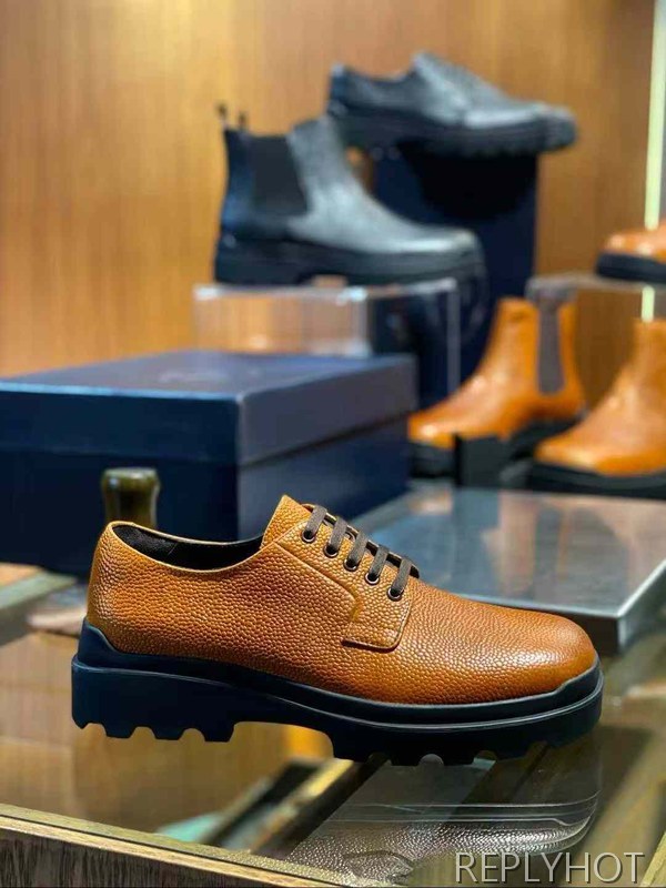 프라다 2026 스탬프 레더 로퍼 구두 슈즈