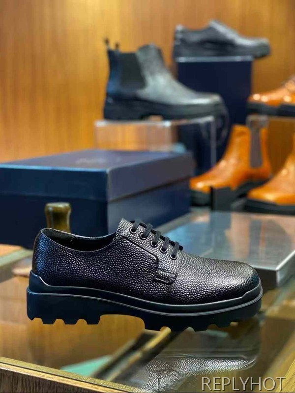 프라다 2026 스탬프 레더 로퍼 구두 슈즈