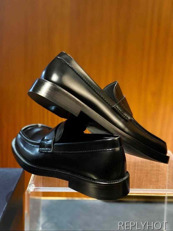 프라다 2026 시에나 브러쉬드 레더 페니 로퍼 구두 슈즈