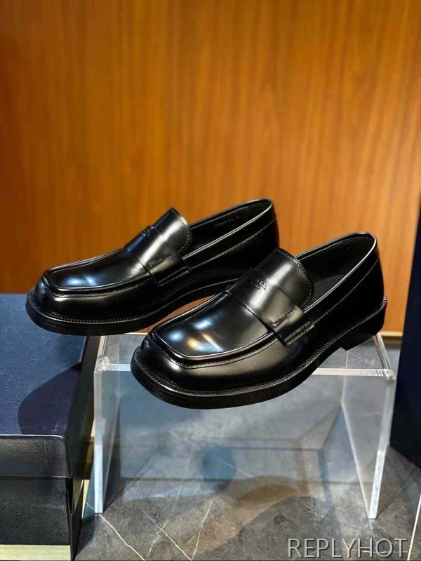 프라다 2026 시에나 브러쉬드 레더 페니 로퍼 구두 슈즈