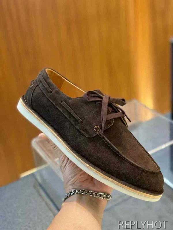 프라다 2025 블리치드 스웨이드 로퍼 구두 신발