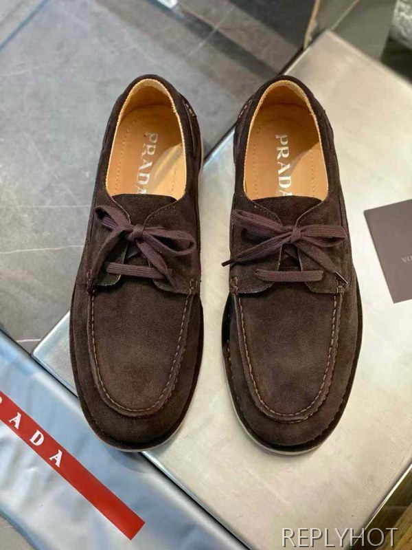 프라다 2025 블리치드 스웨이드 로퍼 구두 신발