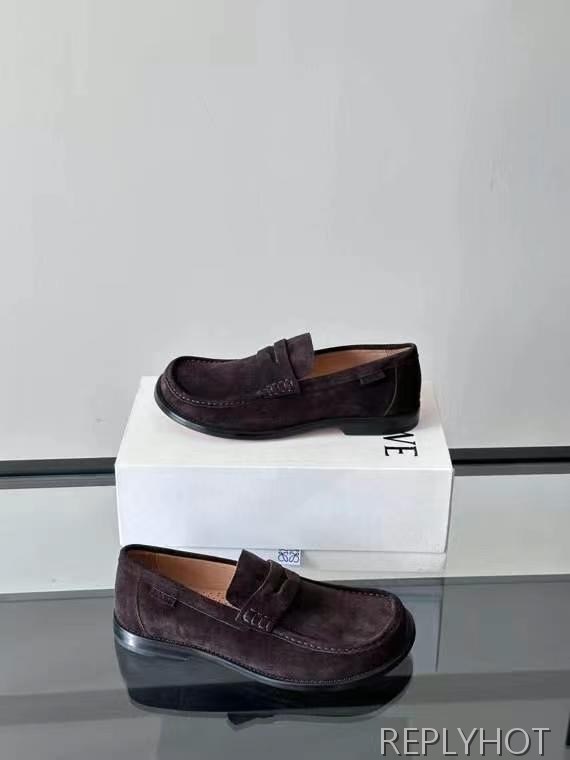 로에베 2025 캄포 스웨이드 페니 로퍼 구두