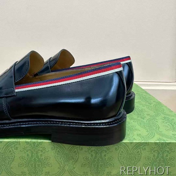 구찌 2025 테이프 파이핑 페니 로퍼 구두 신발