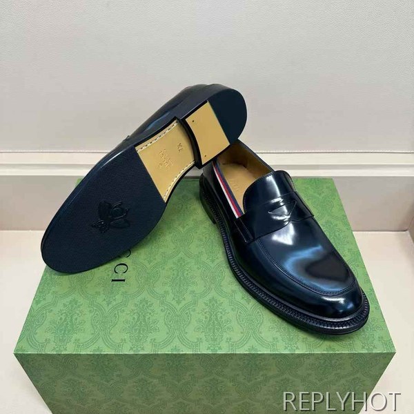 구찌 2025 테이프 파이핑 페니 로퍼 구두 신발