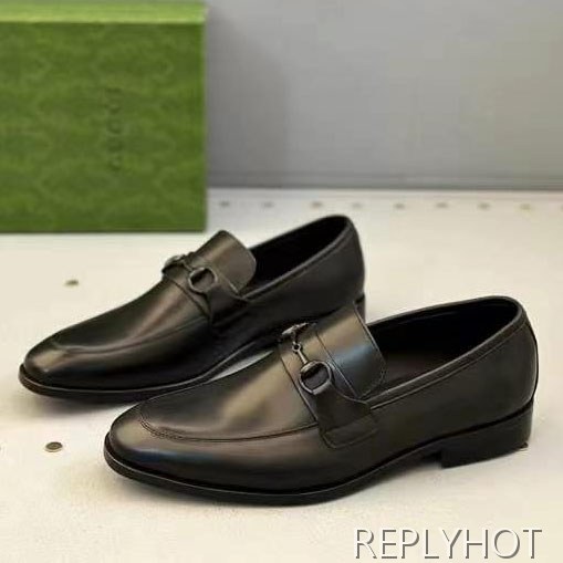 구찌 2025 올블랙 홀스빗 구두 로퍼 신발