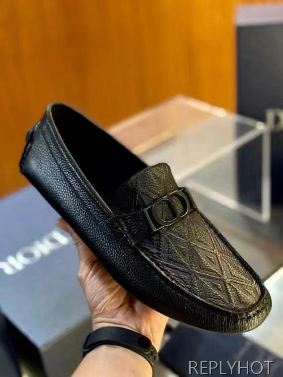 디올 2025 CD로고 버클 링클 스티치 드라이빙 슈즈 로퍼 신발