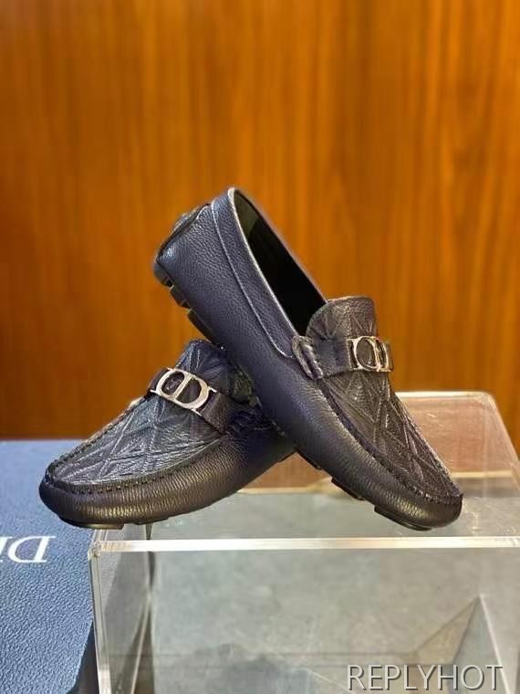 디올 2025 CD로고 버클 링클 스티치 드라이빙 슈즈 로퍼 신발