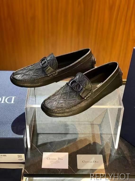 디올 2025 CD로고 버클 링클 스티치 드라이빙 슈즈 로퍼 신발