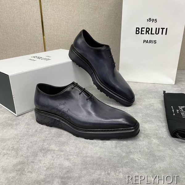 벨루티 2025 Alessandro Alto Leather Oxford 구두 로퍼 신발