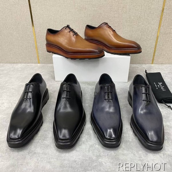 벨루티 2025 Alessandro Alto Leather Oxford 구두 로퍼 신발