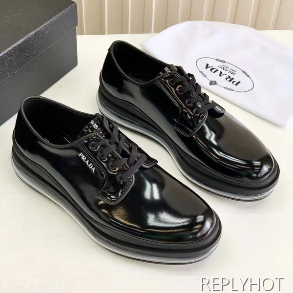 프라다 2025 로고 엠보 에어솔 레이스업 구두 로퍼 슈즈 신발