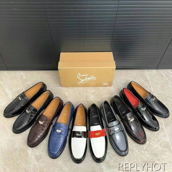 루부탱 2024 히든 로고 와펜 페니 로퍼 구두 신발