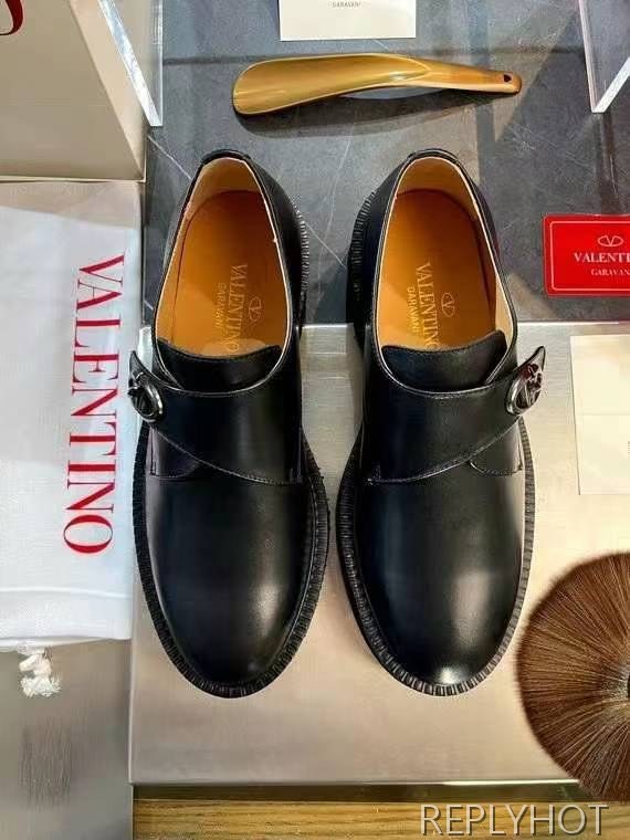 발렌티노 2024 브이로고 로커 몽크스트랩 로퍼 구두 신발