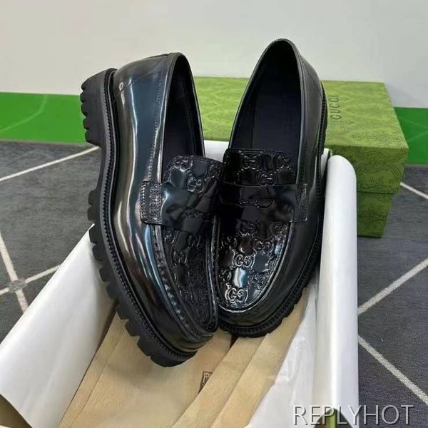 구찌 2024 웹 스트라이프 트리밍 로퍼 구두 신발