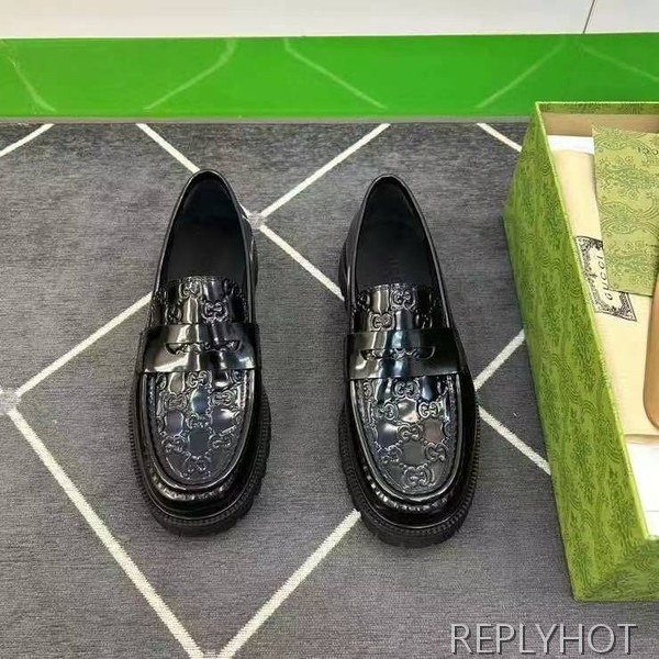 구찌 2024 웹 스트라이프 트리밍 로퍼 구두 신발