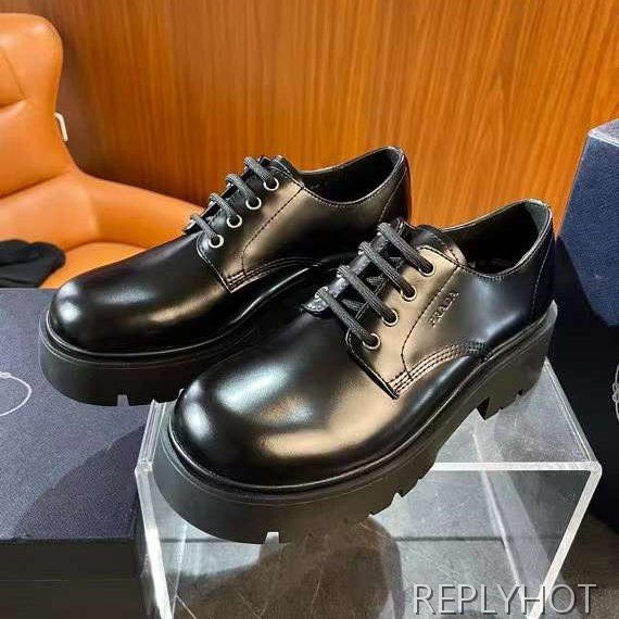 프라다 2024 미니로고 청키솔 더비 슈즈 로퍼 구두 신발