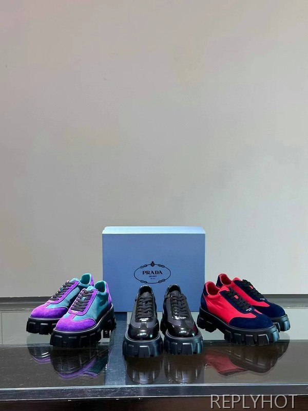 프라다 2024 브러쉬드솔 윙팁토 스니커즈 신발 슈즈 운동화
