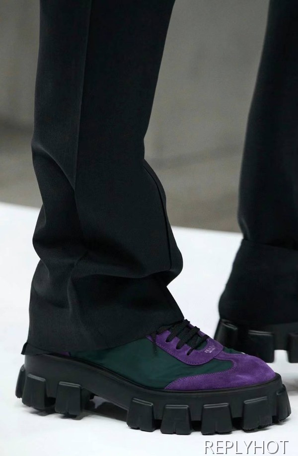 프라다 2024 브러쉬드솔 윙팁토 스니커즈 신발 슈즈 운동화