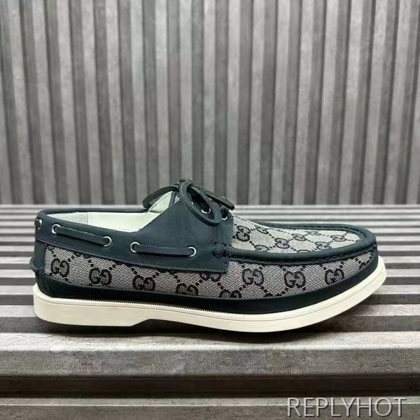 구찌 2024 인터로킹 GG자카드 스트랩 보트 모카 로퍼 슈즈 신발 스니커즈 운동화