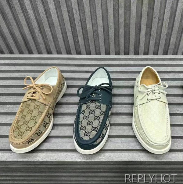 구찌 2024 인터로킹 GG자카드 스트랩 보트 모카 로퍼 슈즈 신발 스니커즈 운동화