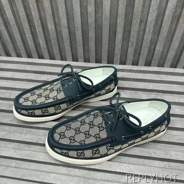 구찌 2024 인터로킹 GG자카드 스트랩 보트 모카 로퍼 슈즈 신발 스니커즈 운동화