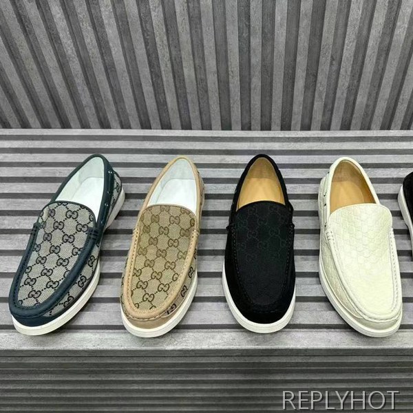 구찌 2024 인터로킹 GG 자카드 모카 로퍼 슈즈 신발 스니커즈 운동화