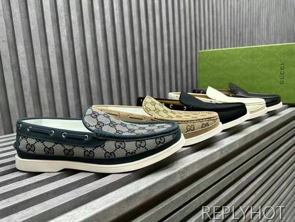 구찌 2024 인터로킹 GG 자카드 모카 로퍼 슈즈 신발 스니커즈 운동화