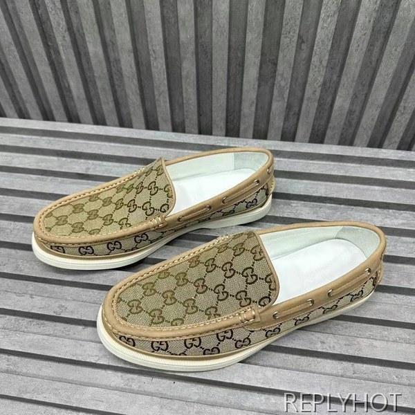 구찌 2024 인터로킹 GG 자카드 모카 로퍼 슈즈 신발 스니커즈 운동화