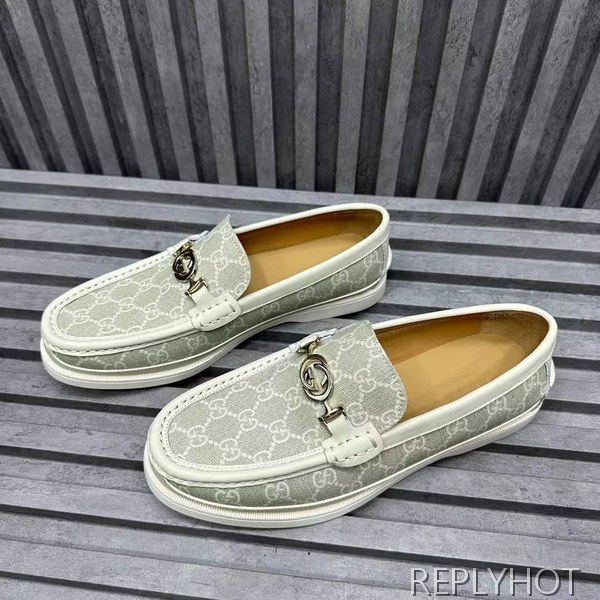 구찌 2024 인터로킹 GG자카드 버클 모카 로퍼 슈즈 신발 스니커즈 운동화
