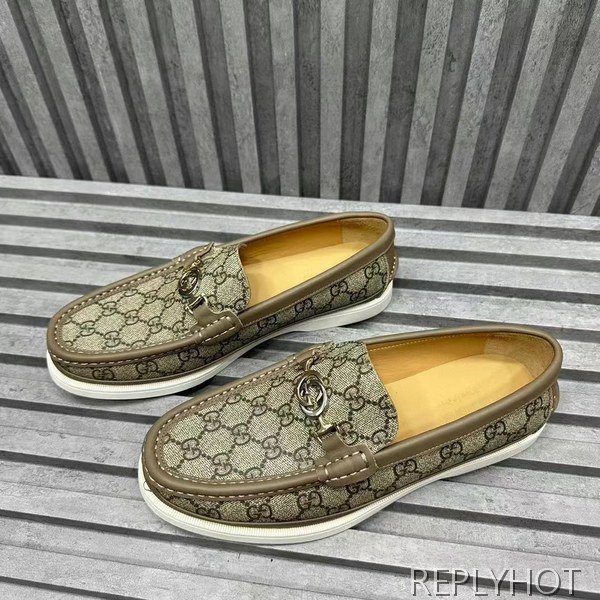 구찌 2024 인터로킹 GG자카드 버클 모카 로퍼 슈즈 신발 스니커즈 운동화