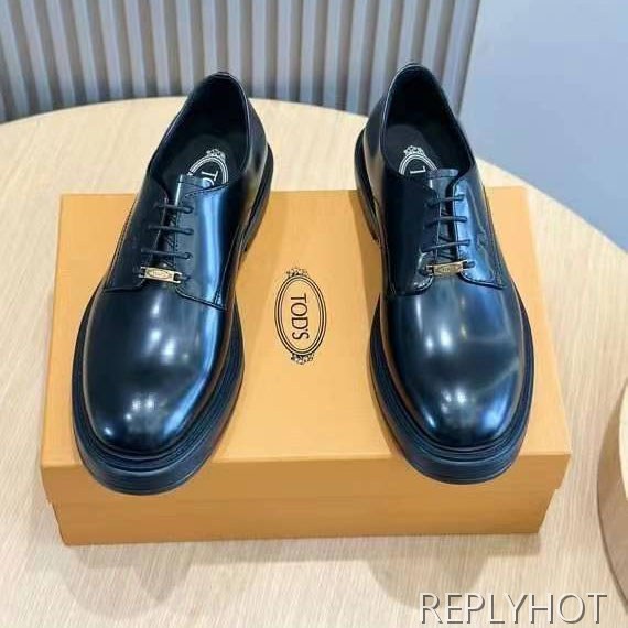 토즈 2024 타임리스 로고 와펜 옥스포드 구두 로퍼 신발