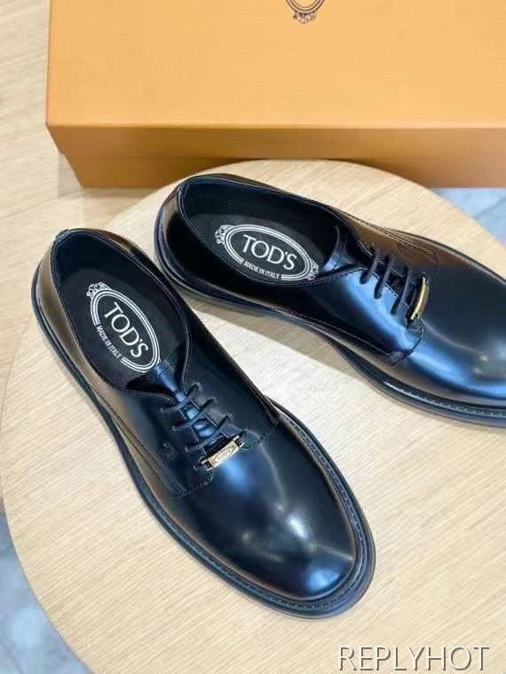 토즈 2024 타임리스 로고 와펜 옥스포드 구두 로퍼 신발