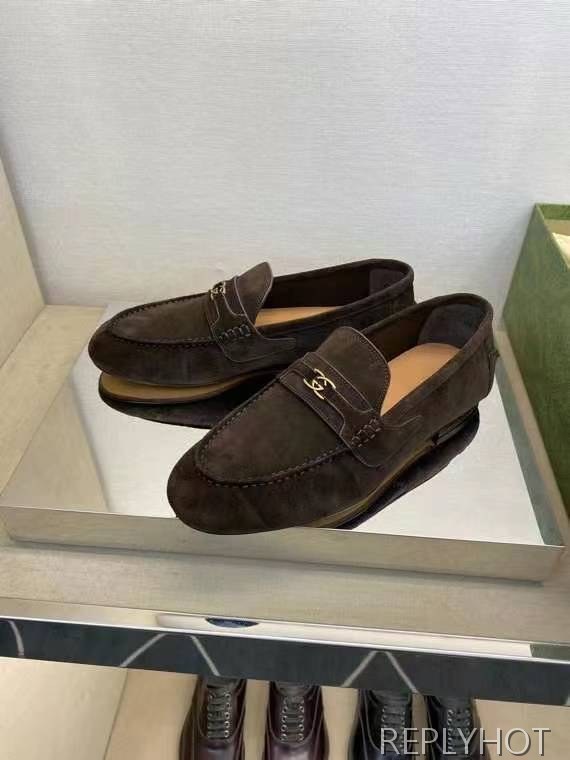 구찌 2024 인터로킹 히든 버클 페니 로퍼 구두 신발