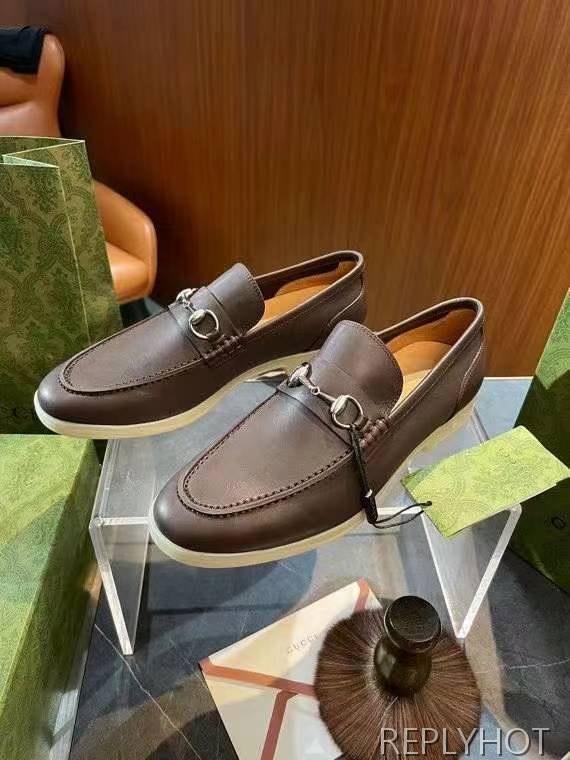 구찌 2024 러버솔 홀스빗 레더 로퍼 구두 신발