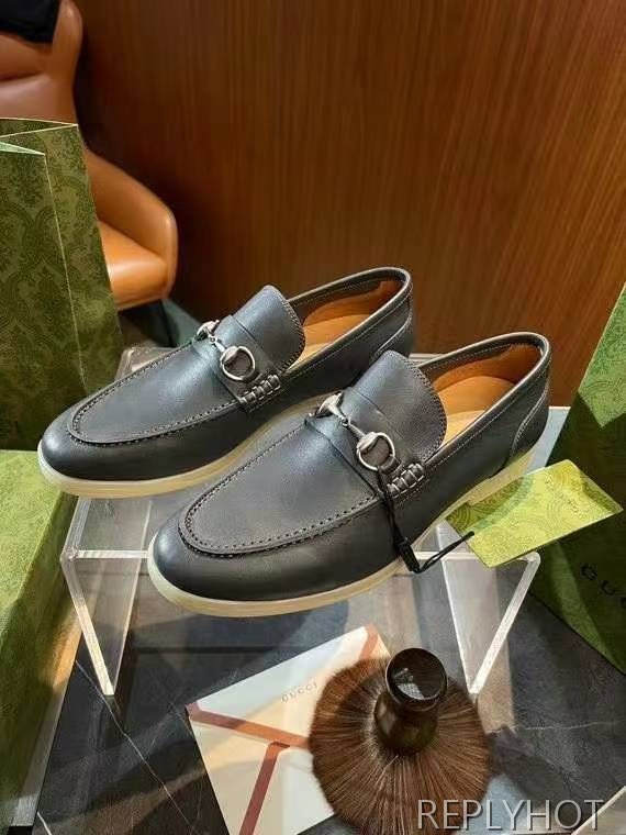 구찌 2024 러버솔 홀스빗 레더 로퍼 구두 신발