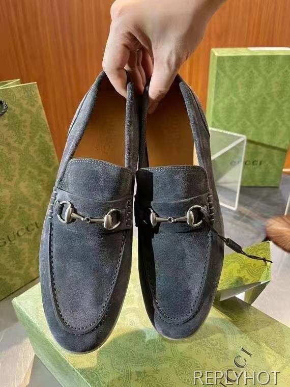 구찌 2024 러버솔 홀스빗 스웨이드 로퍼 구두 신발