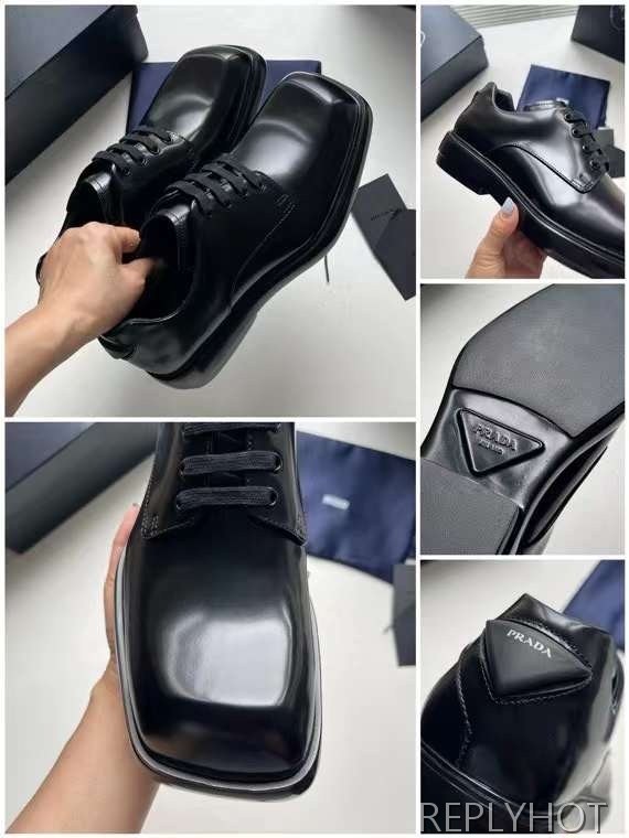프라다 2024 트라이앵글 더비 슈즈 구두 로퍼