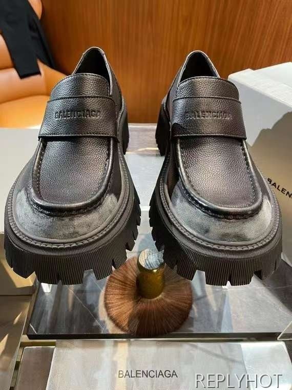 발렌시아가 2024 TRACTOR 페니 로퍼 구두 더비 슈즈