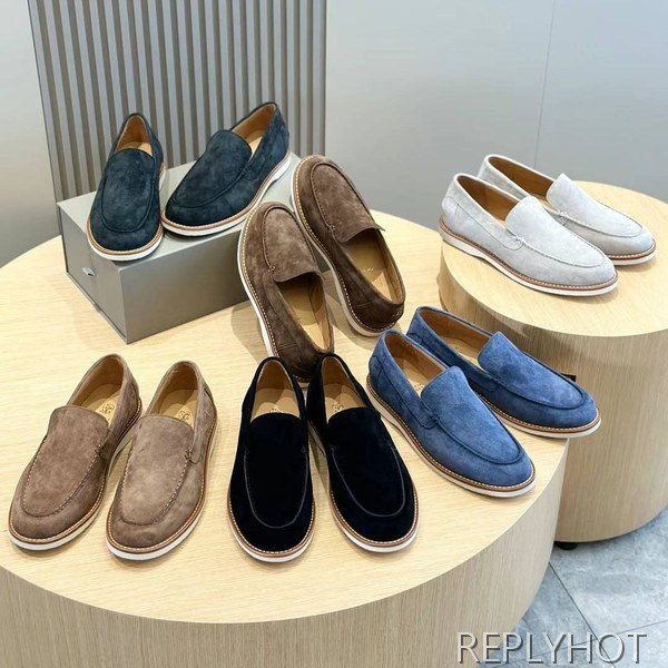 브루넬로 쿠치넬리 2024 스웨이드 로퍼 구두 신발