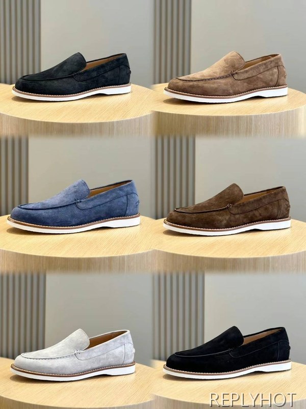 브루넬로 쿠치넬리 2024 스웨이드 로퍼 구두 신발