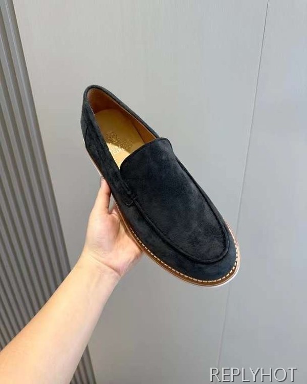 브루넬로 쿠치넬리 2024 스웨이드 로퍼 구두 신발