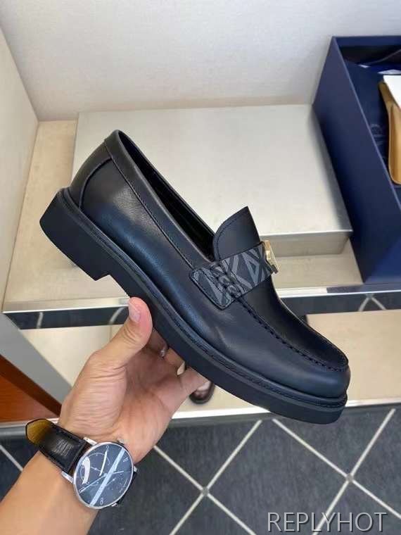 디올 2023 CD다이아몬드 다크  패턴 페니 로퍼 구두 신발