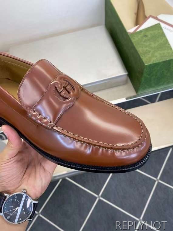 구찌 2023 인터로킹 스트라이프 로퍼 구두 신발