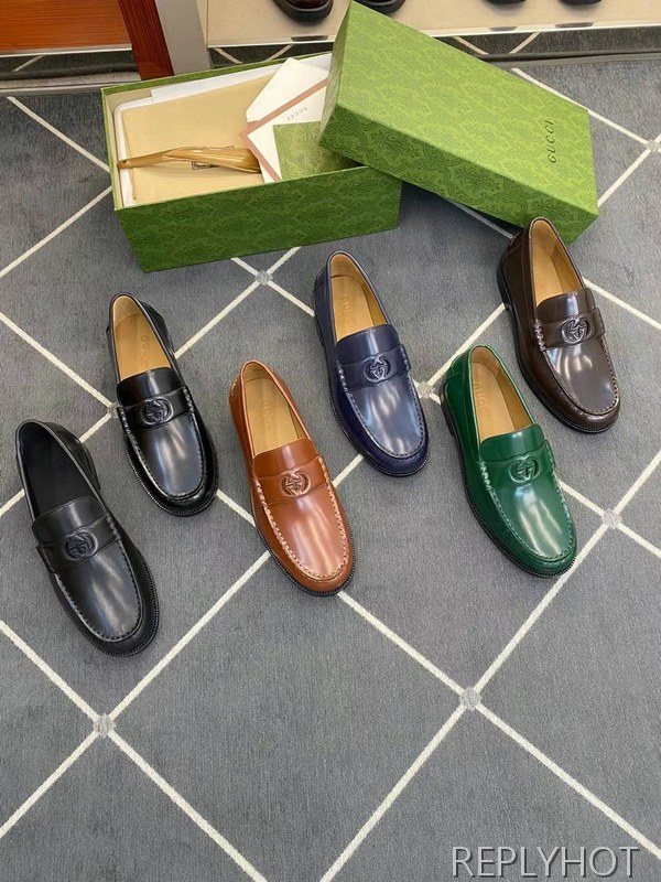 구찌 2023 인터로킹 스트라이프 로퍼 구두 신발