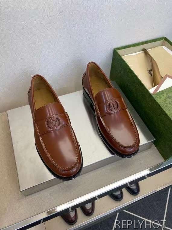 구찌 2023 인터로킹 스트라이프 로퍼 구두 신발