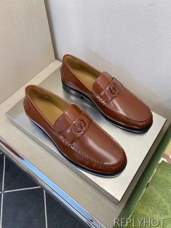 구찌 2023 인터로킹 스트라이프 로퍼 구두 신발