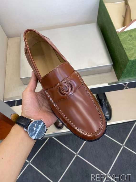 구찌 2023 인터로킹 스트라이프 로퍼 구두 신발