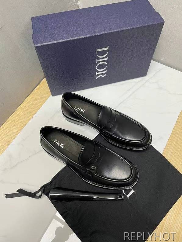 디올 2023 Granville 로고와펜 페니 로퍼 구두 신발 스니커즈